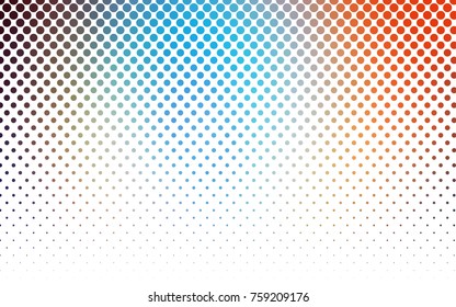 Light Blue, Yellow vector abstract pattern with circles. Geometry template for your business design. Background with colored spheres.