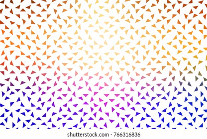 Light Blue, Yellow vector abstract colorful background, which consist of triangles. Pattern with colored triangles on white background.