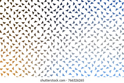 Light Blue, Yellow vector abstract colorful background, which consist of triangles. Pattern with colored triangles on white background.