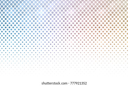 Light Blue, Yellow vector abstract pattern with circles. Geometry template for your business design. Background with colored spheres.