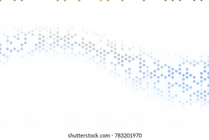 Light Blue, Yellow vector abstract pattern with circles. Geometry template for your business design. Background with colored spheres.