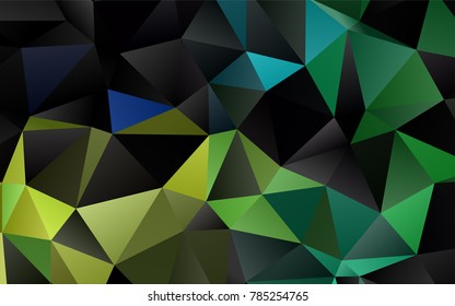 Light Blue, Yellow vector abstract polygonal template. Creative geometric illustration in Origami style with gradient. The elegant pattern can be used as part of a brand book.