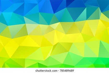 Light Blue, Yellow vector abstract polygonal template. Colorful abstract illustration with gradient. A completely new design for your business.