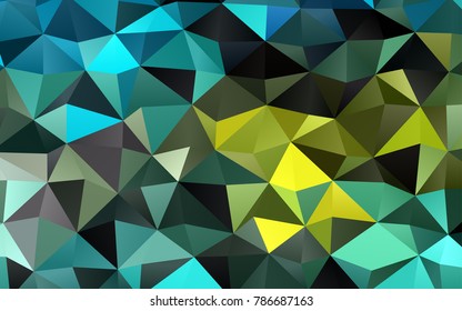 Light Blue, Yellow vector abstract mosaic background. Colorful illustration in abstract style with gradient. The elegant pattern can be used as part of a brand book.
