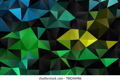 Light Blue, Yellow vector abstract polygonal pattern. Glitter abstract illustration with an elegant design. A completely new design for your business.