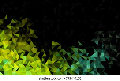Light Blue, Yellow vector abstract polygonal pattern. Geometric illustration in Origami style with gradient.  The completely new template can be used for your brand book.