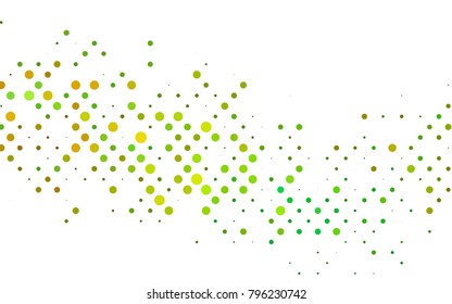Light Blue, Yellow vector abstract pattern with circles. Geometry template for your business design. Background with colored spheres.