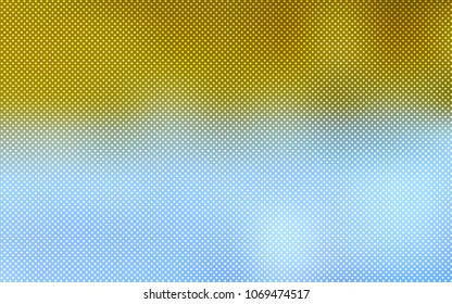 Light Blue, Yellow vector backdrop with dots. Abstract illustration with colored bubbles in nature style. New design for ad, poster, banner of your website.
