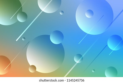 Light Blue, Yellow vector backdrop with dots. Abstract illustration with colored bubbles in nature style. Pattern can be used for ads, leaflets.