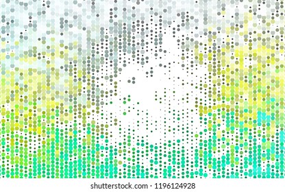 Light Blue, Yellow vector backdrop with dots. Blurred decorative design in abstract style with bubbles. Design for posters, banners.