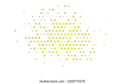 Light Blue, Yellow vector backdrop with lines, triangles. Abstract gradient illustration with triangles. Pattern for commercials.