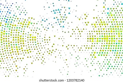 Light Blue, Yellow vector backdrop with lines, triangles. Decorative design in abstract style with triangles. Modern template for your landing page.