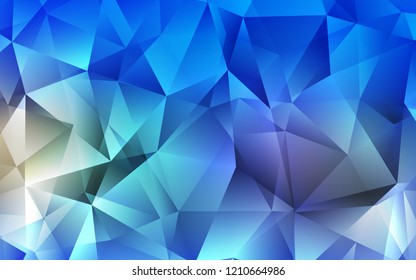 Light Blue, Yellow vector backdrop with lines, triangles. Decorative design in abstract style with triangles. Modern template for your landing page.