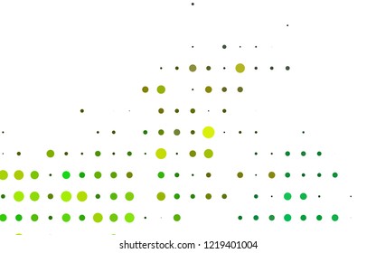 Light Blue, Yellow vector backdrop with dots. Illustration with set of shining colorful abstract circles. Pattern of water, rain drops.