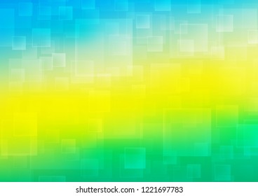 Light Blue, Yellow vector backdrop with rectangles, squares. Glitter abstract illustration with rectangular shapes. Pattern for busines ad, booklets, leaflets
