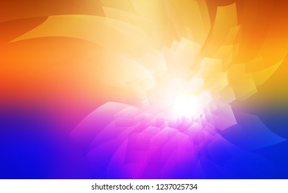 Light Blue, Yellow vector backdrop with hexagons. Illustration with set of colorful hexagons. Pattern for ads, leaflets.