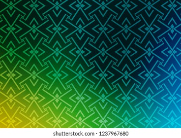 Light Blue, Yellow vector backdrop with long lines. Modern geometrical abstract illustration with staves. Pattern for ads, posters, banners.