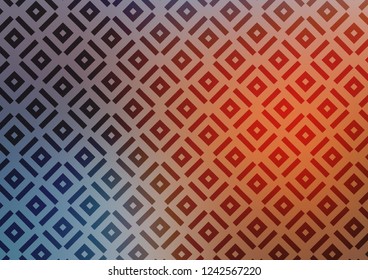 Light Blue, Yellow vector backdrop with lines, cubes. Shining colorful illustration with lines, rectangles. Pattern for business booklets, leaflets.