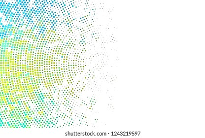 Light Blue, Yellow vector backdrop with dots. Modern abstract illustration with colorful water drops. Pattern of water, rain drops.