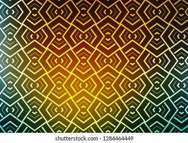Light Blue, Yellow vector backdrop with long lines. Lines on blurred abstract background with gradient. Best design for your ad, poster, banner.
