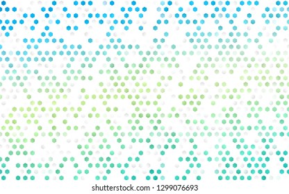 Light Blue, Yellow vector backdrop with hexagons. Illustration with set of colorful hexagons. New template for your brand book.