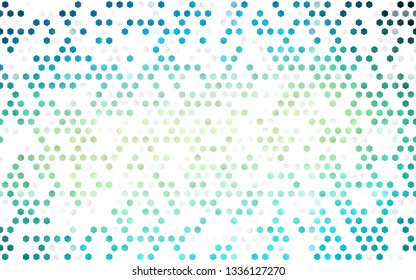 Light Blue, Yellow vector backdrop with hexagons. Colorful hexagons on white backdrop. Pattern can for your ad, booklets.