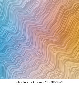 Light Blue, Yellow vector backdrop with curves. Colorful illustration with curved lines. Smart design for your promotions.