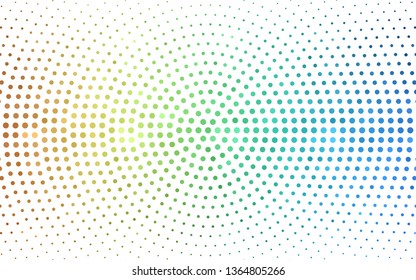 Light Blue, Yellow vector  backdrop with dots. Blurred decorative design in abstract style with bubbles. Pattern for futuristic ad, booklets.