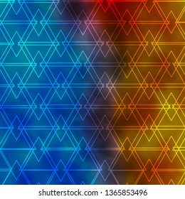 Light Blue, Yellow vector backdrop with lines, triangles. Illustration with colorful gradient triangles. Best design for posters, banners.