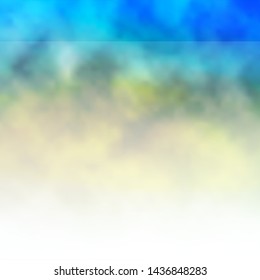 Light Blue, Yellow vector backdrop with cumulus. Shining illustration with abstract gradient clouds. Template for websites.