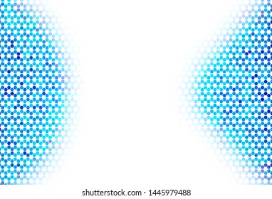 Light Blue, Yellow vector backdrop with hexagons. Design in abstract style with hexagons. Pattern for landing pages.