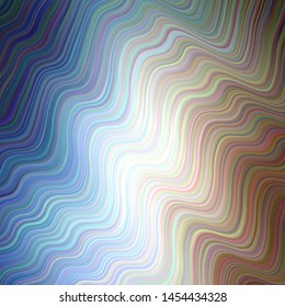 Light Blue, Yellow vector backdrop with curved lines. Colorful abstract illustration with gradient lines. Abstract style for your business design.