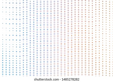 Light Blue, Yellow vector backdrop with dots. Beautiful colored illustration with blurred circles in nature style. Design for poster, banner of websites.