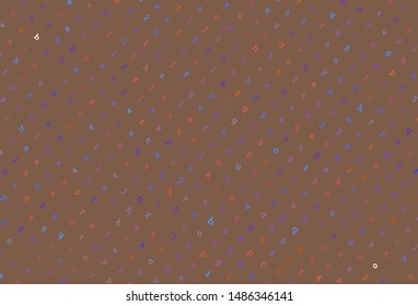 Light Blue, Yellow vector backdrop with english symbols. Modern geometrical illustration with ABC english symbols. Template for lettering, typography.