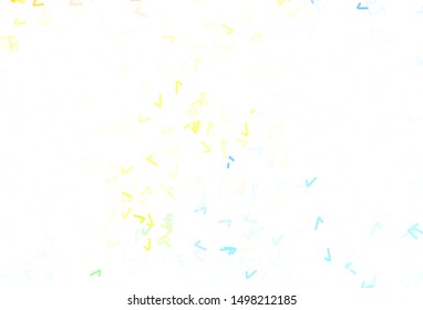 Light Blue, Yellow vector backdrop with wry lines. Colorful illustration in abstract style with gradient. Abstract style for your business design.