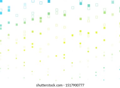 Light Blue, Yellow vector backdrop with lines, rectangles. Abstract gradient illustration with rectangles. Modern template for your promotion.