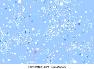 Light Blue, Yellow vector backdrop with memphis shapes. Modern abstract illustration with colorful random forms. Elegant design for wallpapers.