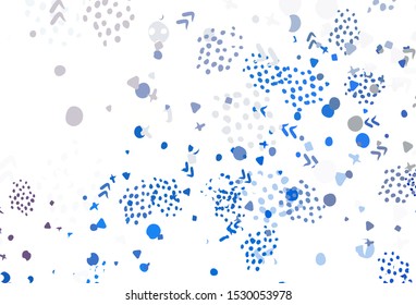 Light Blue, Yellow vector backdrop with memphis shapes. Modern abstract illustration with colorful random forms. Best smart design for your business.