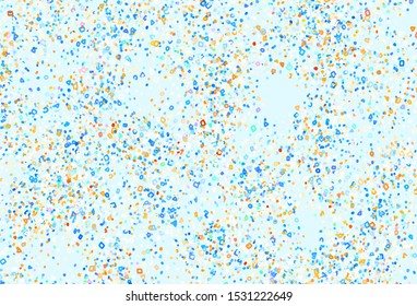 Light Blue, Yellow vector backdrop with memphis shapes. Illustration with colorful gradient shapes in abstract style. Elegant design for wallpapers.