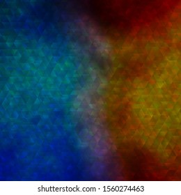 Light Blue, Yellow vector backdrop with lines, triangles. Shining abstract illustration with colorful triangles. Pattern for booklets, leaflets