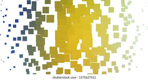Light Blue, Yellow vector backdrop with rectangles. Modern design with rectangles in abstract style. Template for cellphones.