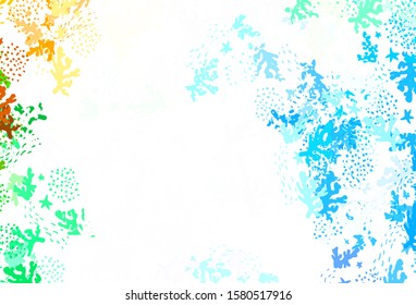 Light Blue, Yellow vector backdrop with memphis shapes. Colorful chaotic forms with gradient in modern style. Simple design for your web site.