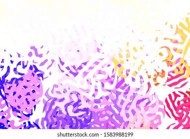 Light Blue, Yellow vector backdrop with memphis shapes. Modern abstract illustration with colorful random forms. Best smart design for your business.