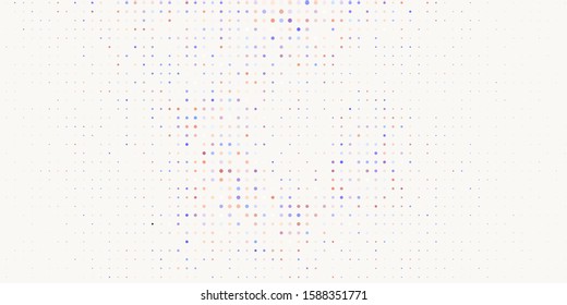 Light Blue, Yellow vector backdrop with dots. Abstract colorful disks on simple gradient background. Design for posters, banners.