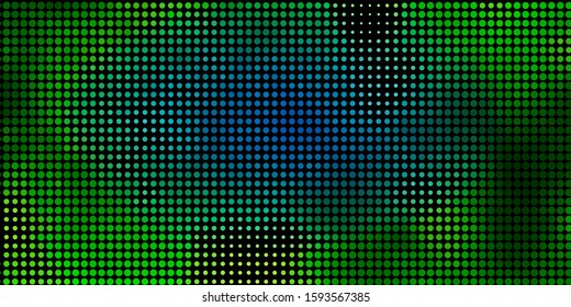 Light Blue, Yellow vector backdrop with dots. Abstract decorative design in gradient style with bubbles. Pattern for booklets, leaflets.