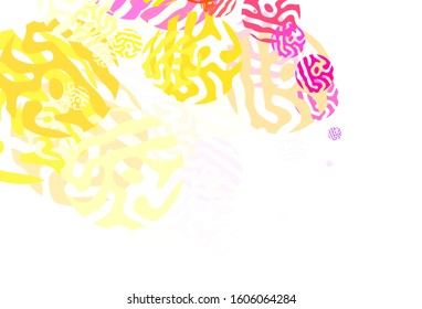 Light Blue, Yellow vector backdrop with memphis shapes. Modern abstract illustration with colorful random forms. Elegant design for wallpapers.