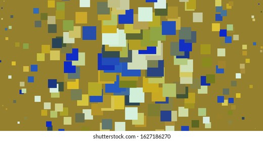 Light Blue, Yellow vector backdrop with rectangles. Modern design with rectangles in abstract style. Template for cellphones.
