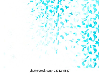 Light Blue, Yellow vector backdrop with dots. Modern abstract illustration with colorful water drops. New template for your brand book.