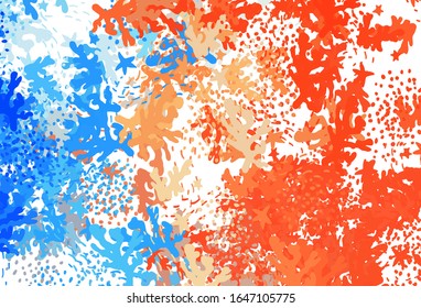 Azul claro, fondo vectorial amarillo con formas memphis. Ilustración abstracta moderna con formas aleatorias coloridas. Fondo para un teléfono móvil.