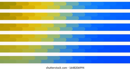 Light Blue, Yellow vector backdrop with lines. Colorful gradient illustration with abstract flat lines. Pattern for booklets, leaflets.